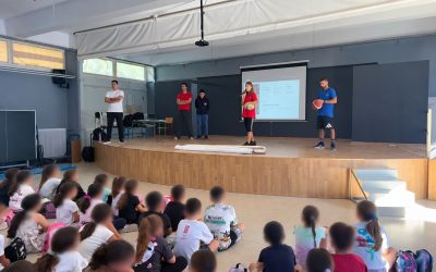 Επίσκεψη της Νίκης Αμαρουσίου στο 3ο και 11ο Δημοτικό σχολείο Αμαρουσίου για την ημέρα σχολικού αθλητισμού
