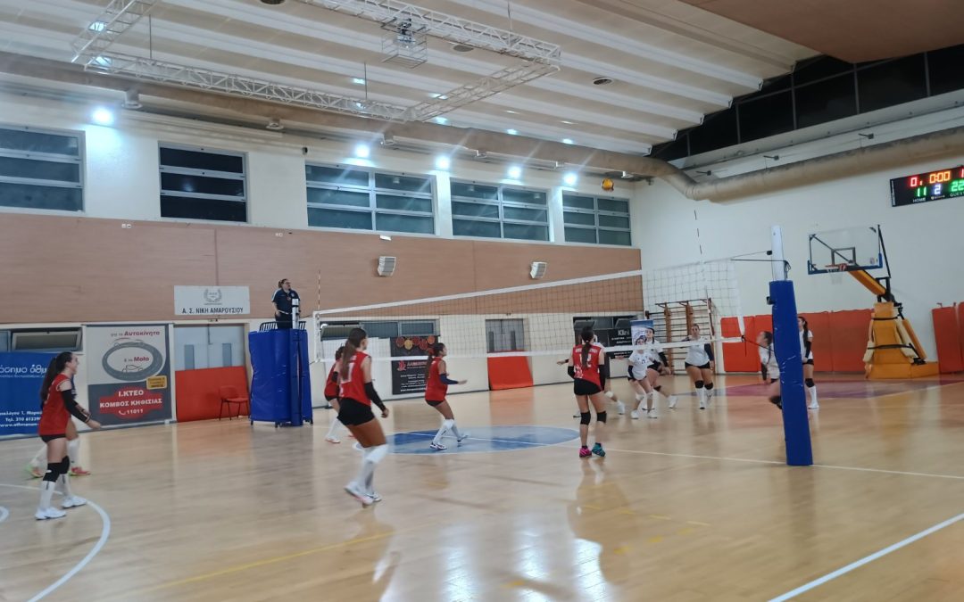 Εμφατικές νίκες για τις Νεάνιδες 1 και 2 της Νίκης Αμαρουσίου στο πρωτάθλημα της ΕΣΠΑΑ